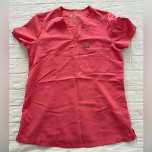 Figs Scrub Set XS Hot Coral